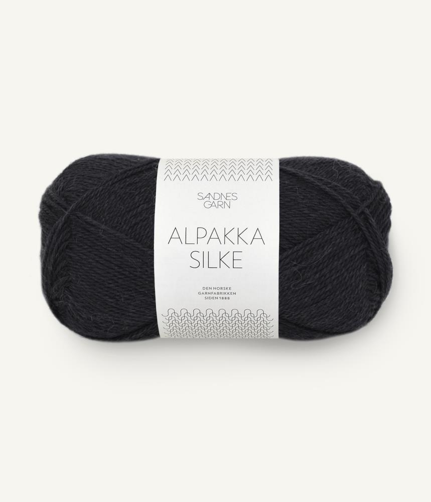 Alpakka Silke black