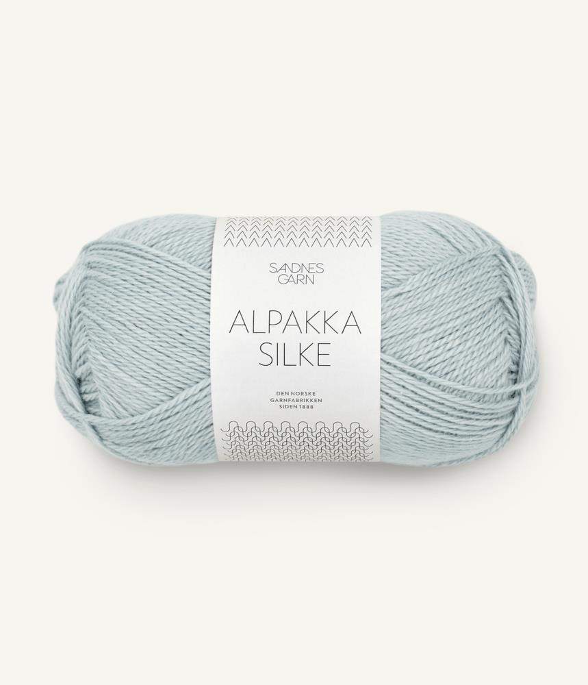 Alpakka Silke light grey blue