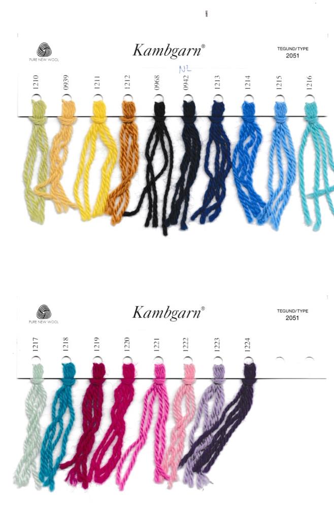 Color Selection Chart Kambgarn