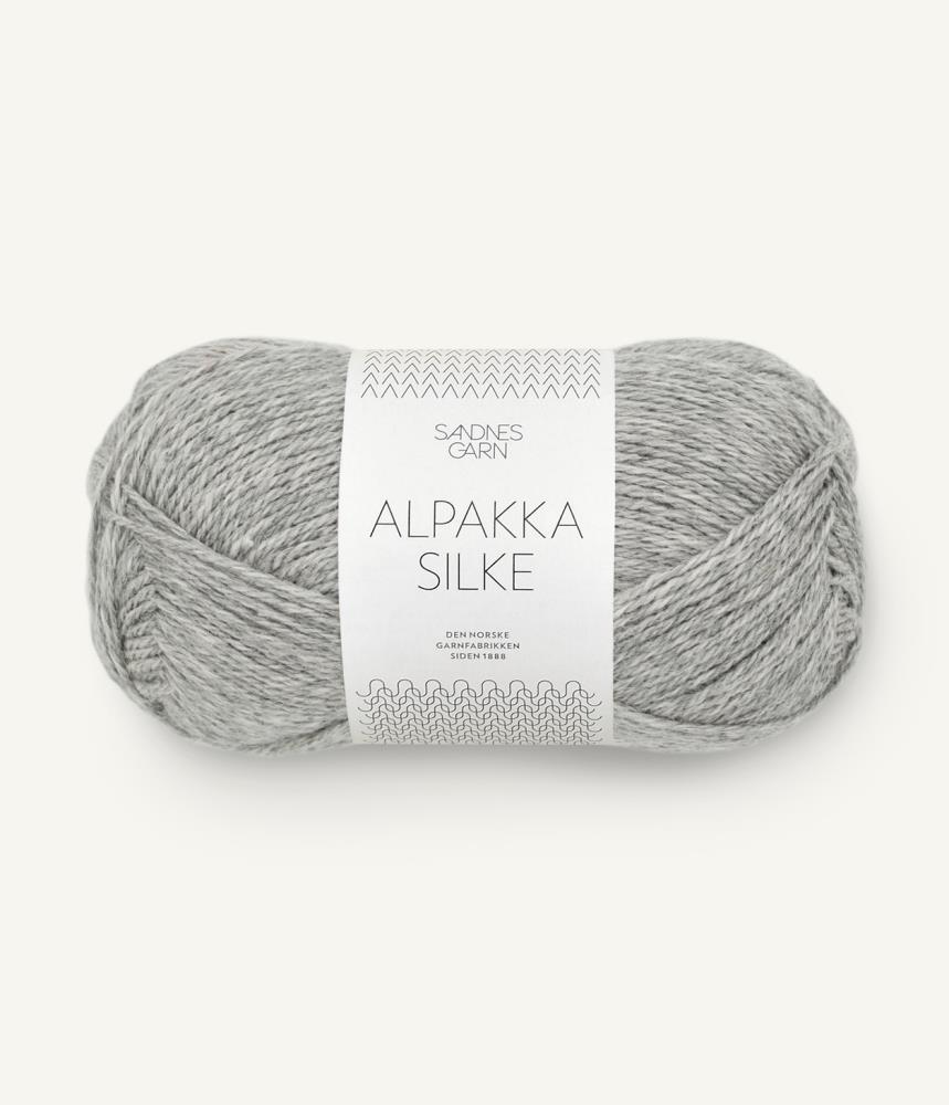 Alpakka Silke light grey mottled